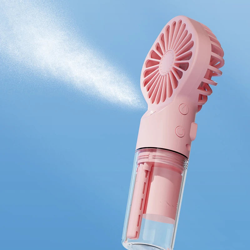 Handheld Mini Fan Air Conditioner Usb Rechargeable Portable Humidifier Mist Cooler Cooling Spray Humidifier Fan For Home/Office