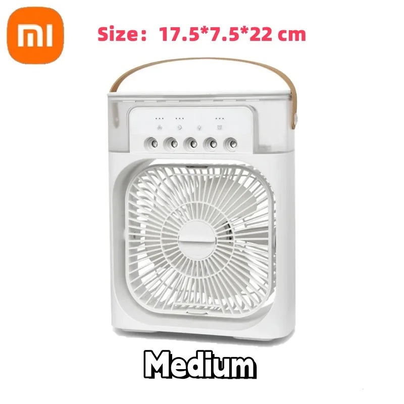 Xiaomi Portable 3 In 1 Fan Air Conditioner Car Household Small Air Cooler LED Night Lights Humidifier Air Adjustment Home Fans