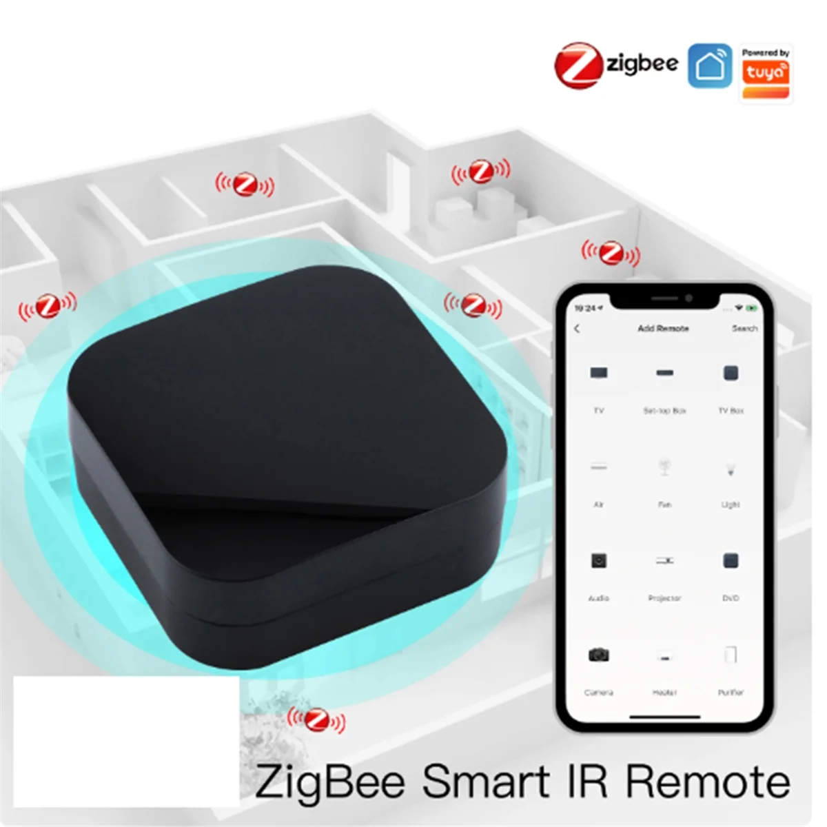 N88R UFO-R11 ZigBee Air Conditioner TV IR Remote for Alexa Google Home Universal Infrared Remote Controller Powered By Tuya