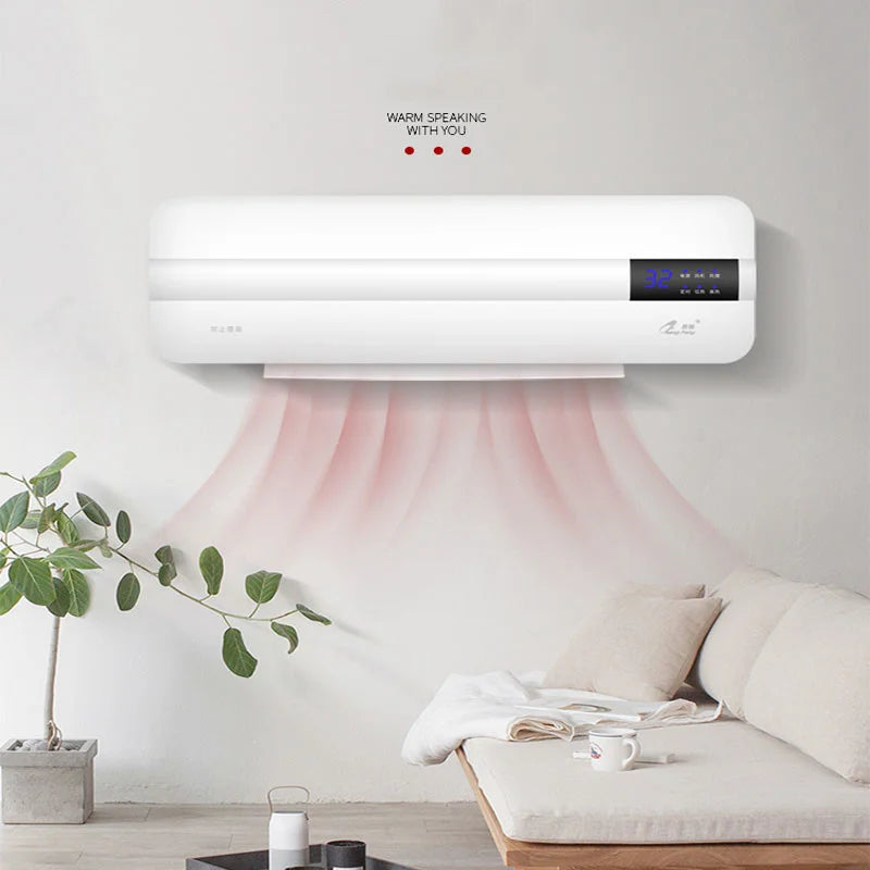 New Energy-saving Air conditioner Wall-mounted portable Heating Fan Home Dormitory timing free installation Remote control AC-07