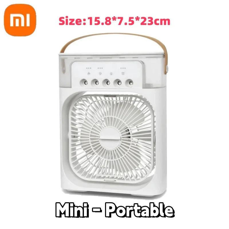 Xiaomi Portable 3 In 1 Fan Air Conditioner Car Household Small Air Cooler LED Night Lights Humidifier Air Adjustment Home Fans