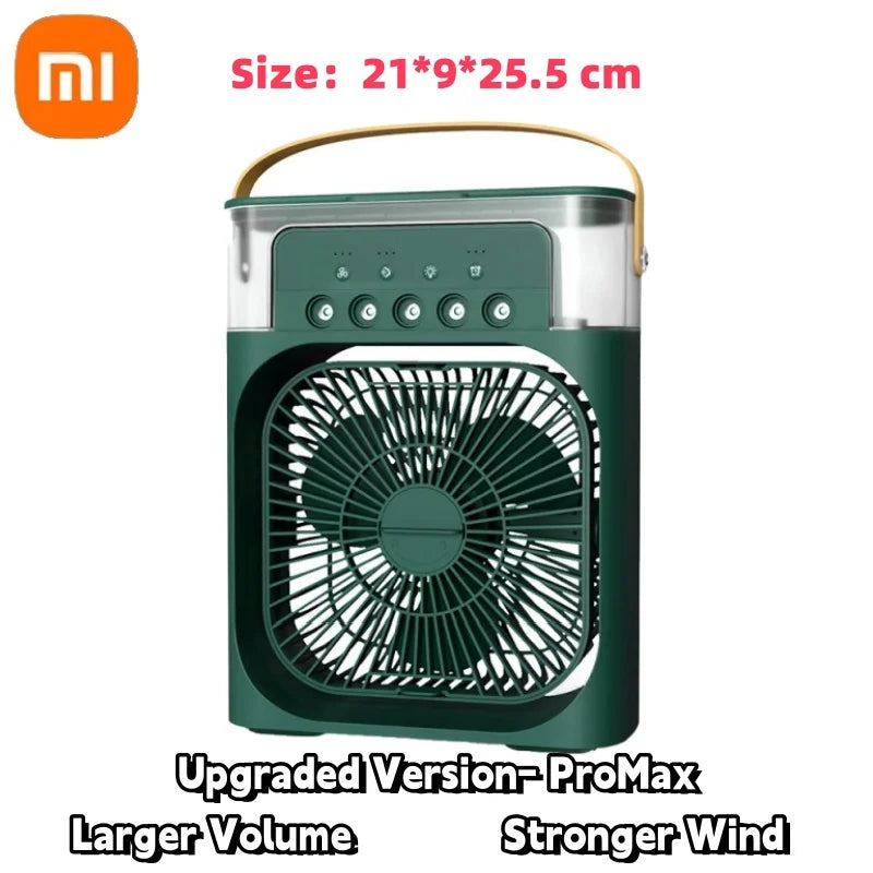 Xiaomi Portable 3 In 1 Fan Air Conditioner Car Household Small Air Cooler LED Night Lights Humidifier Air Adjustment Home Fans