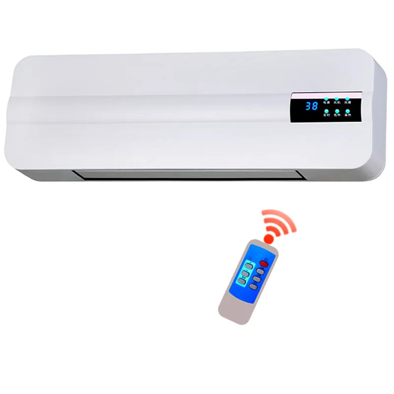 New Energy-saving Air conditioner Wall-mounted portable Heating Fan Home Dormitory timing free installation Remote control AC-07