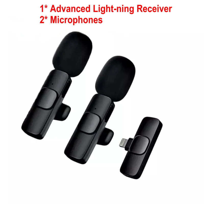 K8 Wireless Lavalier Microphone Studio Gaming for iPhone Type-C PC Computer Professioanl Lapel Mic Live Broadcast Mobile Phone