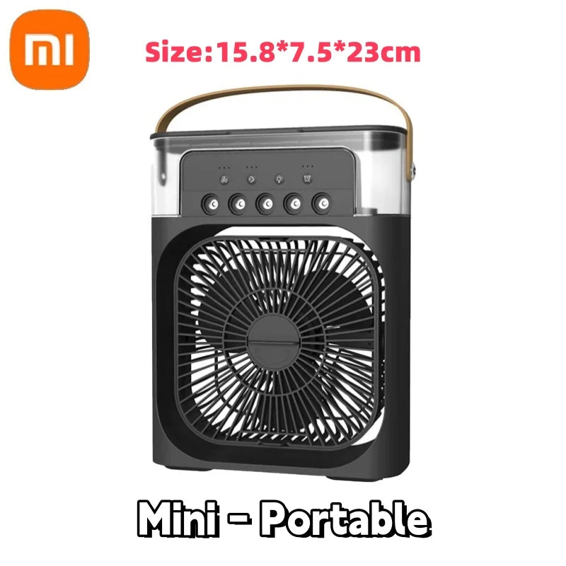 Xiaomi Portable 3 In 1 Fan Air Conditioner Car Household Small Air Cooler LED Night Lights Humidifier Air Adjustment Home Fans