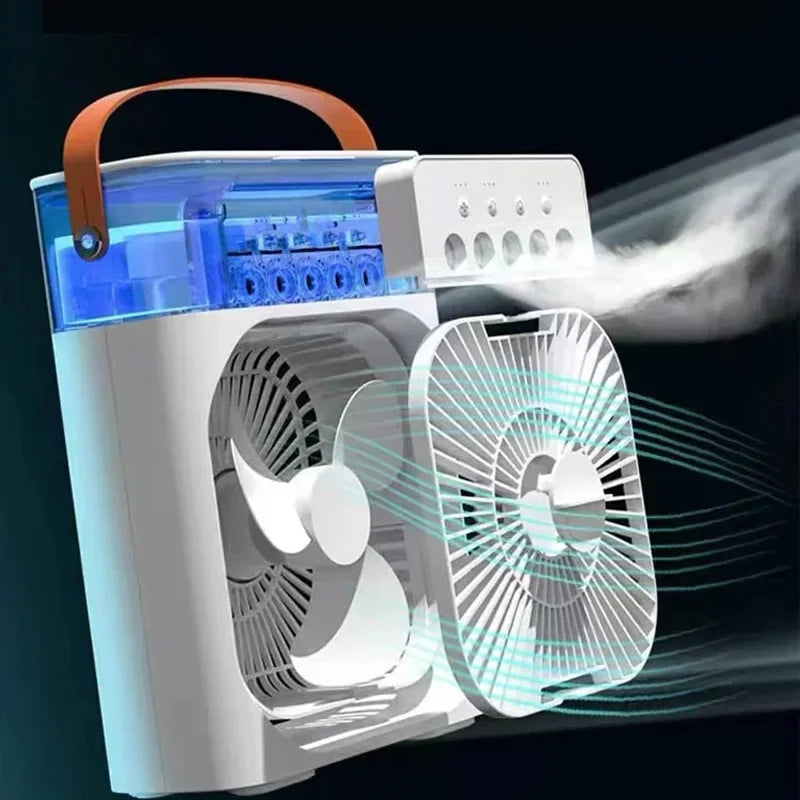 Xiaomi Portable 3 In 1 Fan Air Conditioner Car Household Small Air Cooler LED Night Lights Humidifier Air Adjustment Home Fans