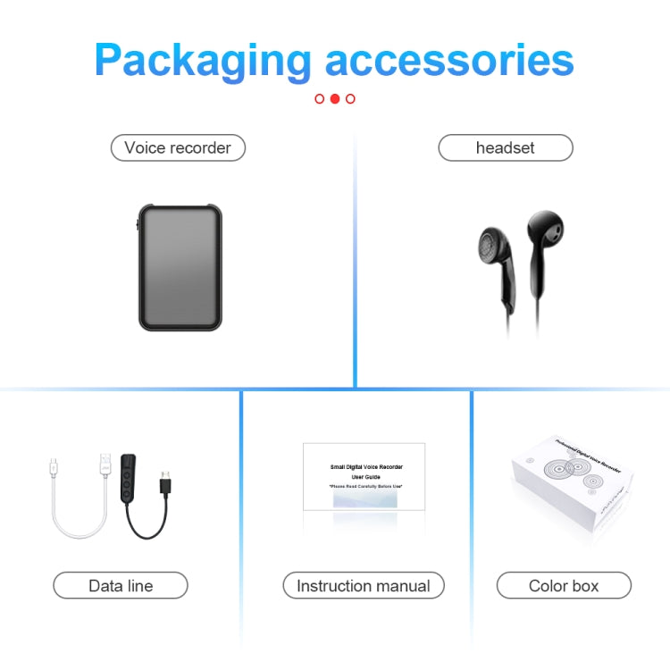 JNN Q75 Magnetic Power Bank Smart Voice Recorder, Memory:64GB(Black)