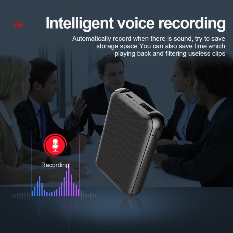 JNN Q75 Magnetic Power Bank Smart Voice Recorder, Memory:64GB(Black)
