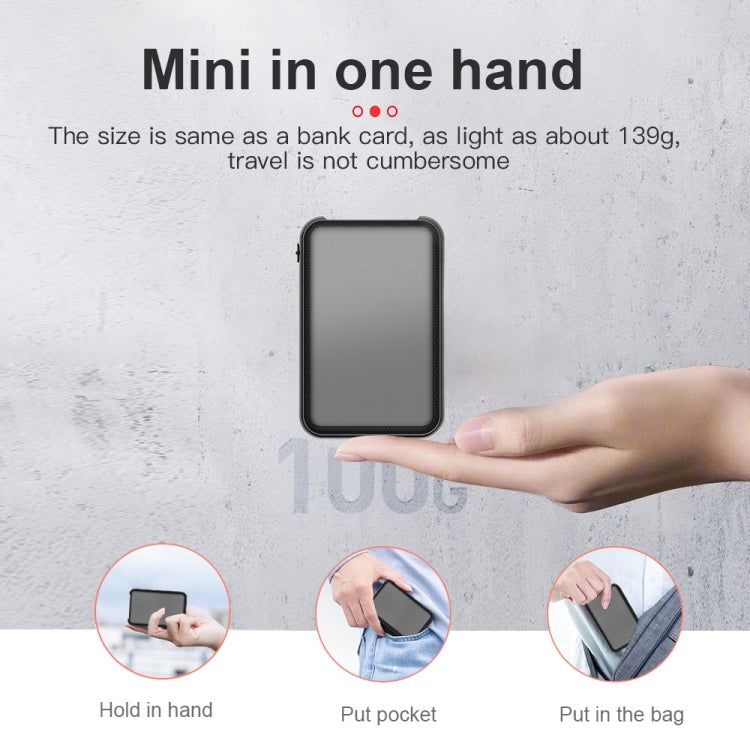 JNN Q75 Magnetic Power Bank Smart Voice Recorder, Memory:64GB(Black)