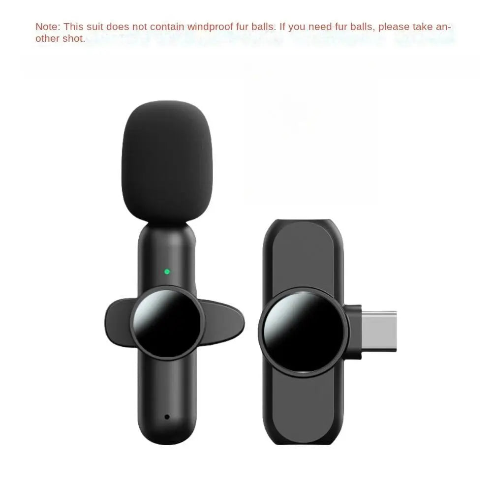 Type-C Mic K3 Mini Lavalier Microphone Noise Reduction Portable Mini Lapel Mic Professional Black Wireless K3 Microphone