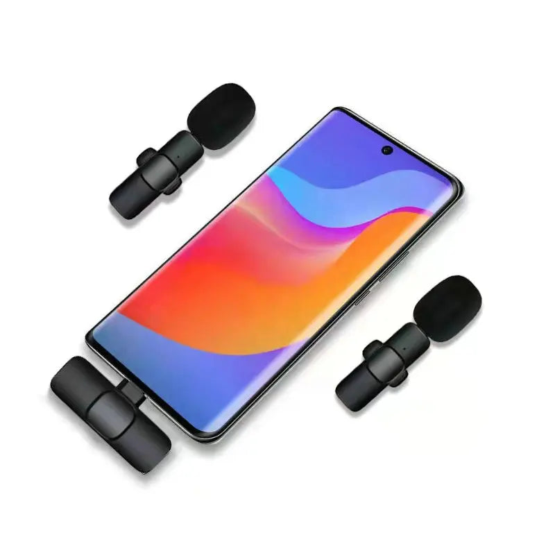 K8 Wireless Lavalier Microphone Studio Gaming for iPhone Type-C PC Computer Professioanl Lapel Mic Live Broadcast Mobile Phone