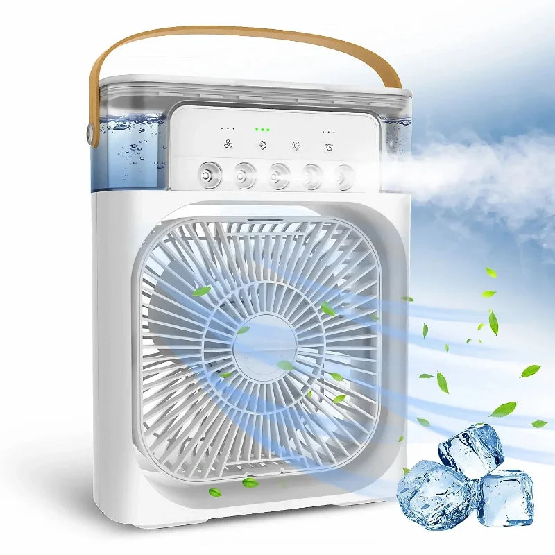 Xiaomi Portable 3 In 1 Fan Air Conditioner Car Household Small Air Cooler LED Night Lights Humidifier Air Adjustment Home Fans