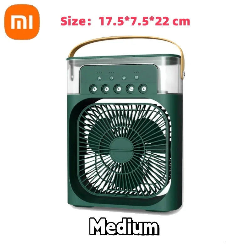 Xiaomi Portable 3 In 1 Fan Air Conditioner Car Household Small Air Cooler LED Night Lights Humidifier Air Adjustment Home Fans