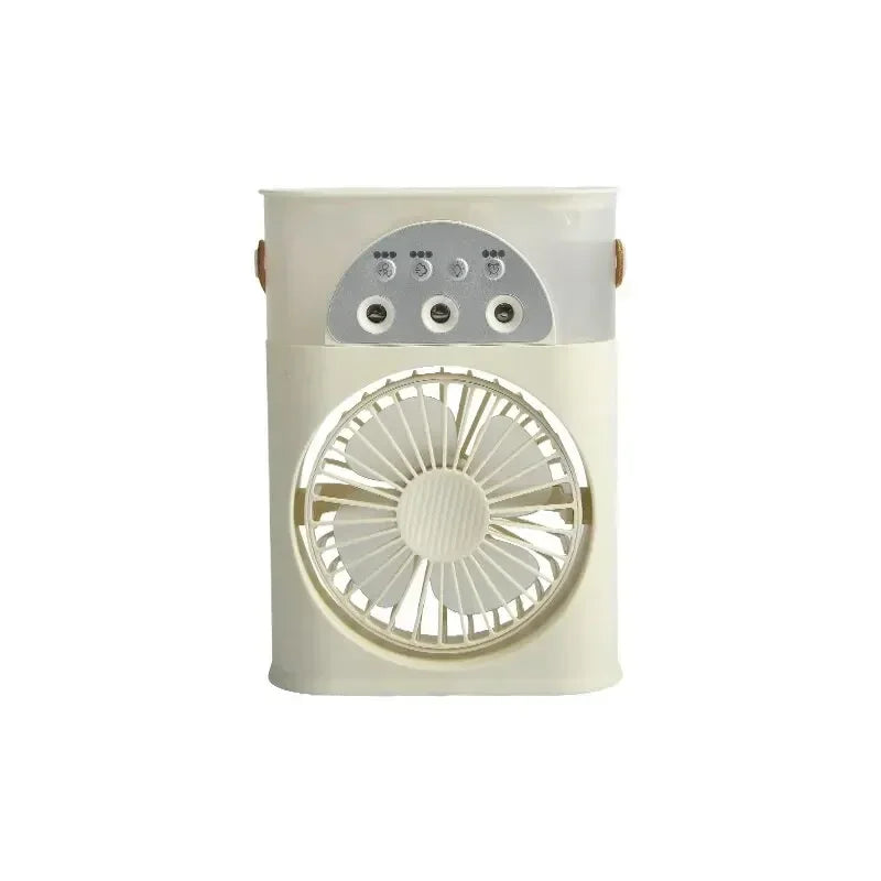 USB Interface 3-Hole Spray Humidification Refrigeration Air Conditioner Portable Desktop Mini Electric Fan