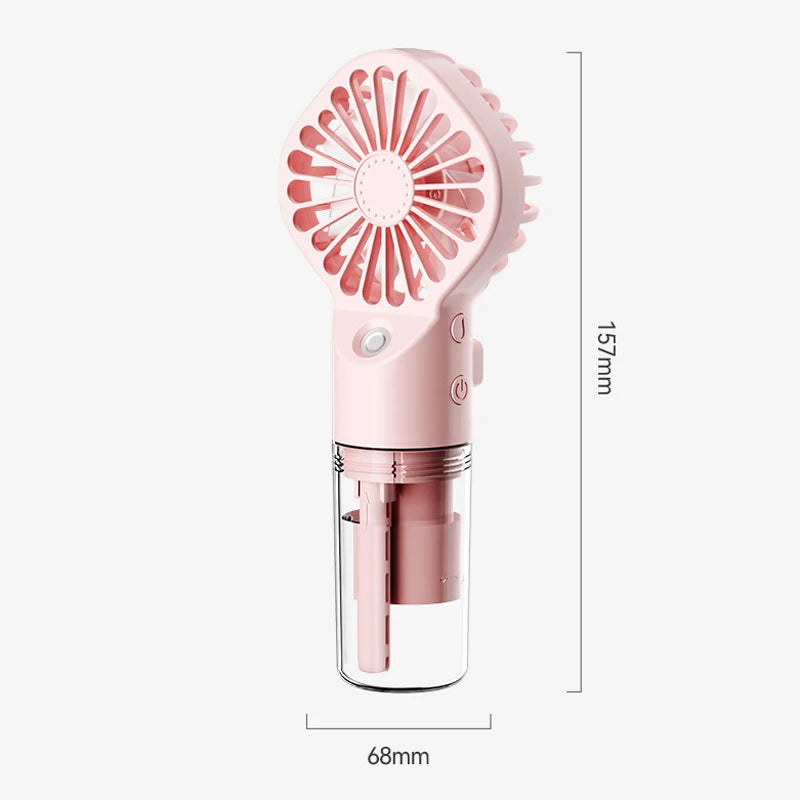 Handheld Mini Fan Air Conditioner Usb Rechargeable Portable Humidifier Mist Cooler Cooling Spray Humidifier Fan For Home/Office