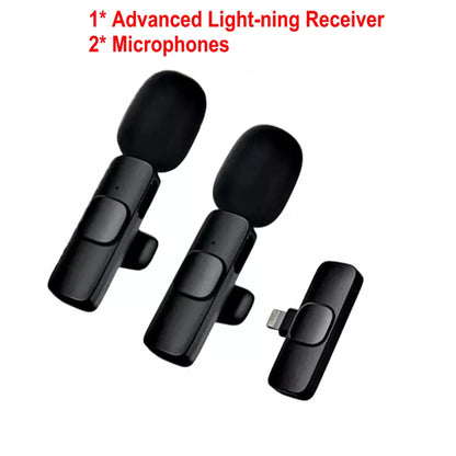K8 Wireless Lavalier Microphone Studio Gaming for iPhone Type-C PC Computer Professioanl Lapel Mic Live Broadcast Mobile Phone