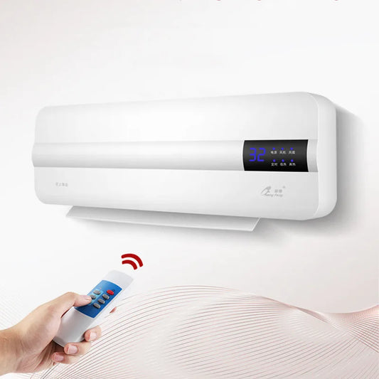 New Energy-saving Air conditioner Wall-mounted portable Heating Fan Home Dormitory timing free installation Remote control AC-07