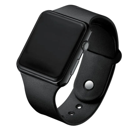 Montre numérique LED carrée tendance et polyvalente, pour étudiant et adulte 