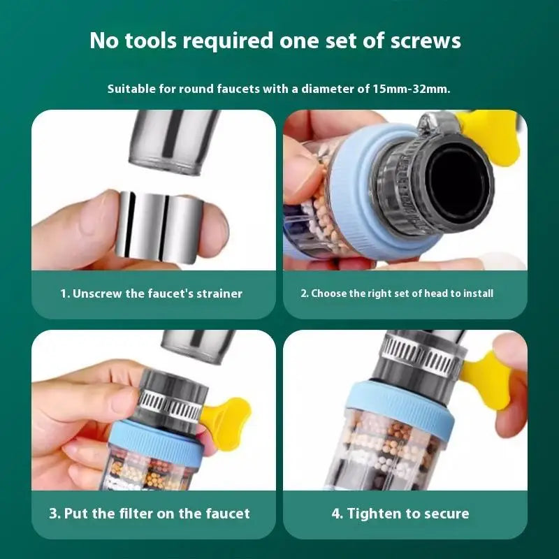 Water Faucet Filter Household Kitchen Home Faucet Mini Tap Water Clean Purifier Filter Filtration Cartridge Carbon Filter